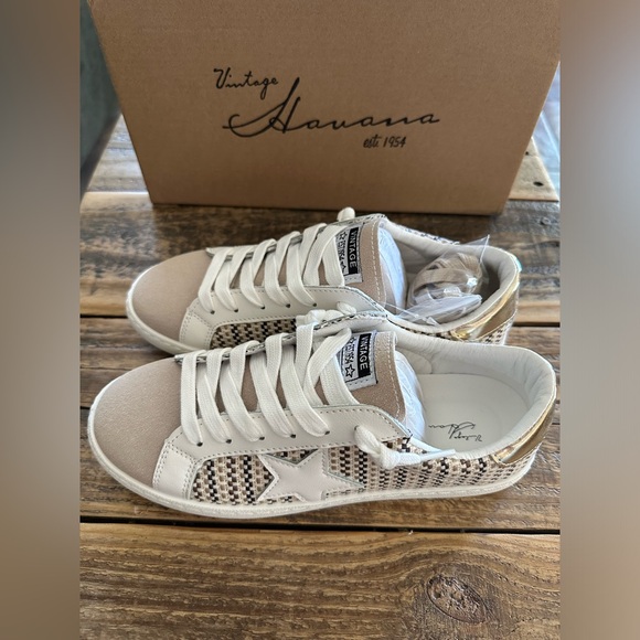 Vintage Havana Carla Tweed Multi Mix Sneaker Size 8 New! - Picture 2 of 11